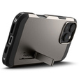 Etui Spigen do iPhone 16 Pro Max, Tough Armor Mag MagSafe, szare + Szkło Hartowane 9H