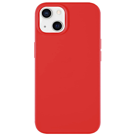 Etui do iPhone 13 Mini, Silicone Lite, czerwone