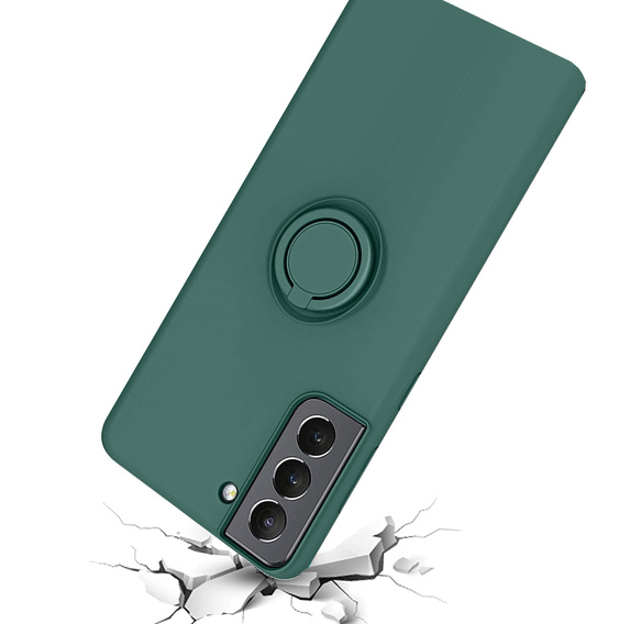 Etui Smooth Ring do Samsung Galaxy S21 FE, Army Green