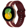 Pasek Silicone Strap Sports do Samsung Galaxy Watch 4/5/6 40/42/43/44/45/46/47mm, Bordowy / Różowy