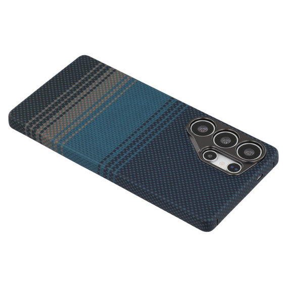 Etui do Samsung Galaxy S24 Ultra – magnetyczne Aramid Fiber, niebieskie