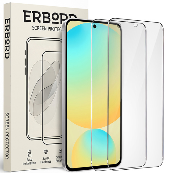 2x Szkło Hartowane ERBORD 9H Hard Glass do Samsung Galaxy S24 FE – skuteczna ochrona wyświetlacza
