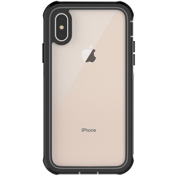 Etui do iPhone X / XS, Shockproof, z folią, czarne