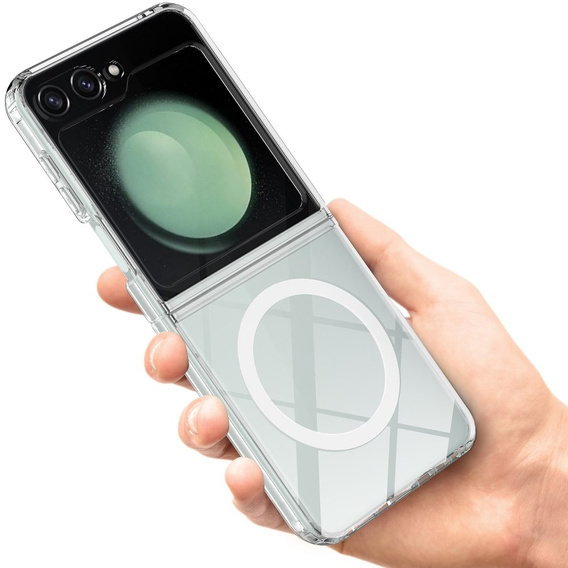 Etui do Samsung Galaxy Z Flip7 FE / Z Flip6, Fusion Hybrid, do MagSafe, przezroczyste