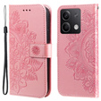 Etui z klapką do Xiaomi Redmi Note 13 5G, Mandala, różowe rose gold