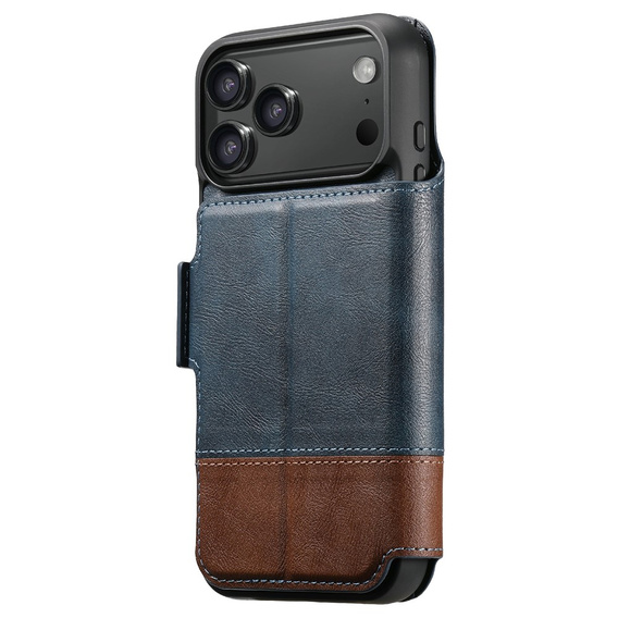 Etui z klapką 2w1 do iPhone 17 Pro Max, SUTENI, do MagSafe, niebieskie