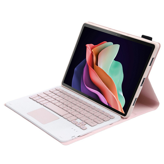 Etui z klawiaturą do Lenovo Tab P11 Gen 2 TB350FU TB350XU 11.5", TouchPad, różowe rose gold