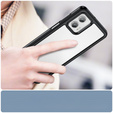Etui do Motorola Moto G73 5G, Fusion Hybrid, przezroczyste / czarne