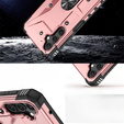 Etui pancerne do Samsung Galaxy A14 4G/5G, z ringiem, różowe rose gold