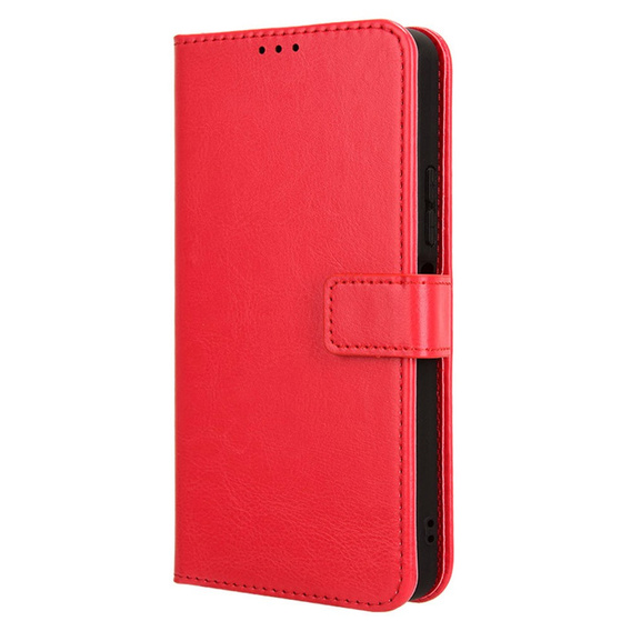 Etui z klapką do Xiaomi Redmi A3, Crazy Horse Wallet, czerwone