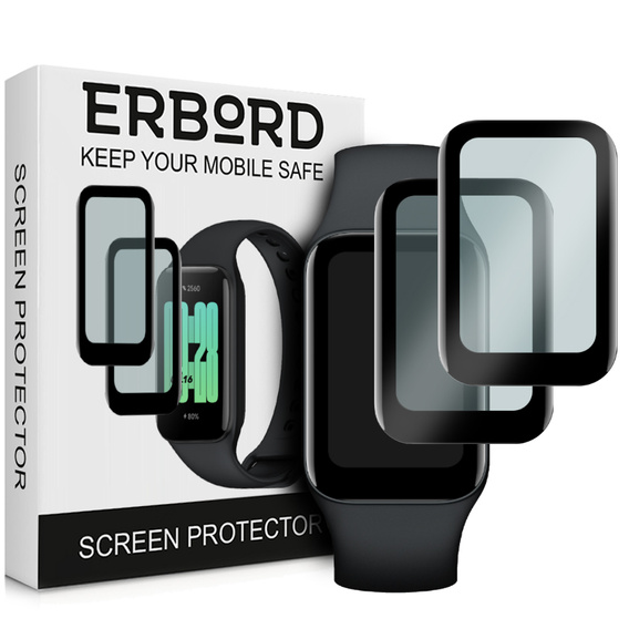 2x Szkło Hybrydowe ERBORD do Xiaomi Redmi Smart Band 2