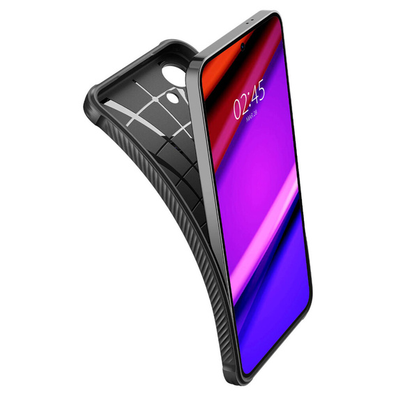 Etui Spigen do Samsung Galaxy S24, Rugged Armor, czarne + Szkło