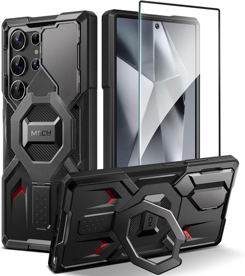 Etui Tongate MECH MagSafe Series czarne do Samsung Galaxy S24 Ultra