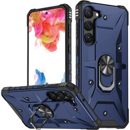 Etui pancerne do Samsung Galaxy S23 Plus, z ringiem, granatowe