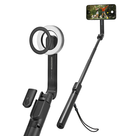Spigen S580W MagSafe Bluetooth Kijek Selfie Stick Tripod, czarny