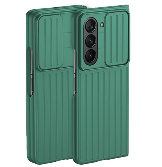 Etui PC Case do Samsung Galaxy Z Fold5 5G, z ochroną aparatu, zielone