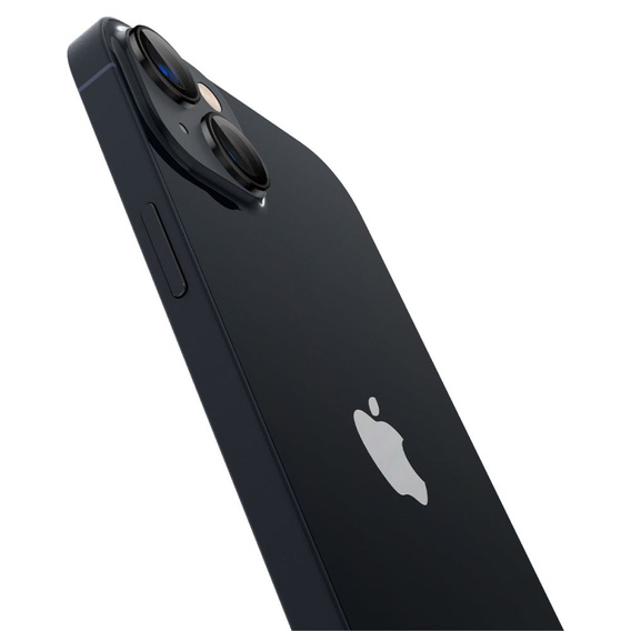 2x Spigen OPTIK.TR "EZ FIT", Szkło Hartowane na Aparat do iPhone 15 / 15 Plus / 14 / 14 Plus, Black
