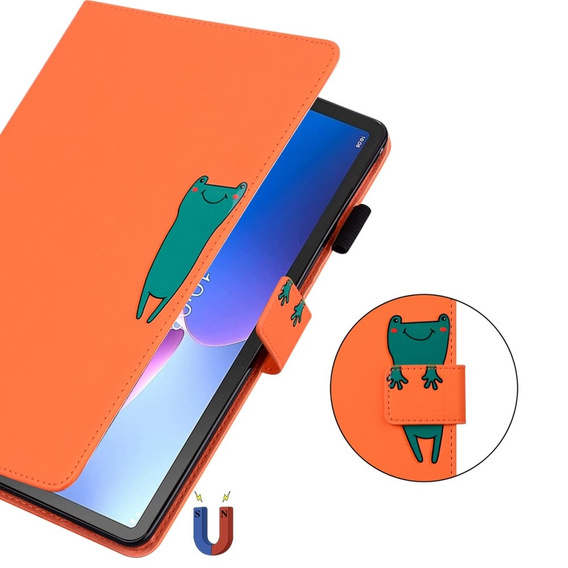 Etui do Lenovo Tab M10 Plus 10.6 Gen 3, z klapką, animal, pomarańczowe