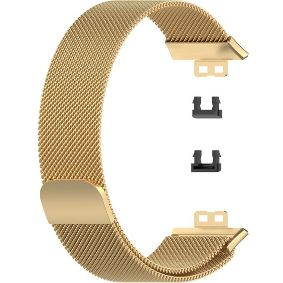 Pasek Bransoleta Milanese do Huawei Watch Fit, Złoty