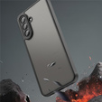 Etui Matt Case do Samsung Galaxy A17 5G, przydymione z czarnymi bokami