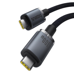 Baseus Crystal Shine – przewód USB‑C 100 W, 1,5 m - czarny