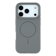 Etui silikonowe do iPhone 17 Pro, do MagSafe, antywstrząsowe, szare