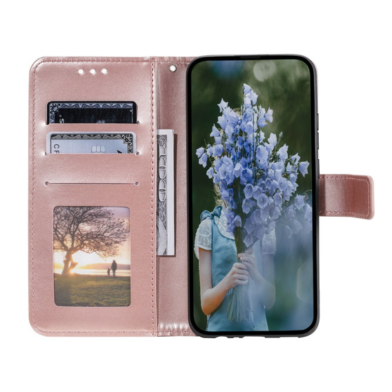Etui z klapką do Xiaomi Redmi A3, Mandala, różowe