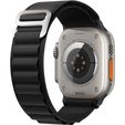 Zestaw Pasek Nylonowy + Etui 2w1 do Apple Watch 4/5/6/SE 44mm, Czarny