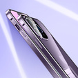 Etui do iPhone 15 Pro Max, Magnetic Dual Glass, fioletowe