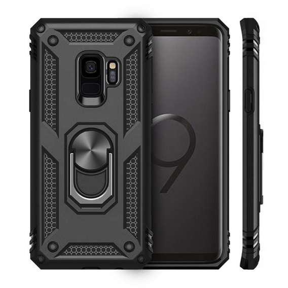 Etui pancerne do Samsung Galaxy S9, Nox Case Ring, czarne