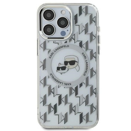 Etui Karl Lagerfeld IML Monogram Karl & Choupette Head MagSafe do iPhone 16 Pro