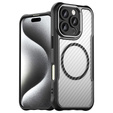 Etui do iPhone 16 Pro Max, Fusion Hybrid Carbon, do MagSafe, czarne