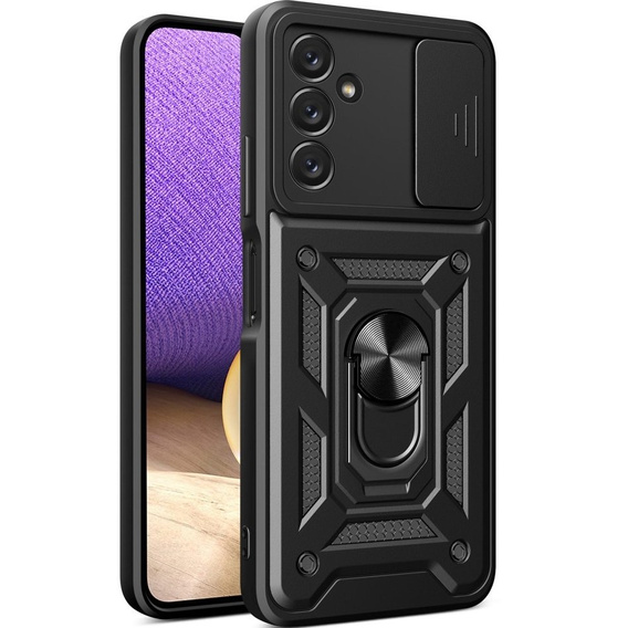 Etui pancerne do Samsung Galaxy A14 4G/5G, CamShield Slide, czarne