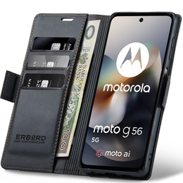 Etui ERBORD Glossy Litchi portfel z klapką do Motorola Moto G56 5G