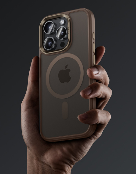 Etui BENKS do iPhone 16 Pro, Mist Metal Frame, do MagSafe, desert titanium