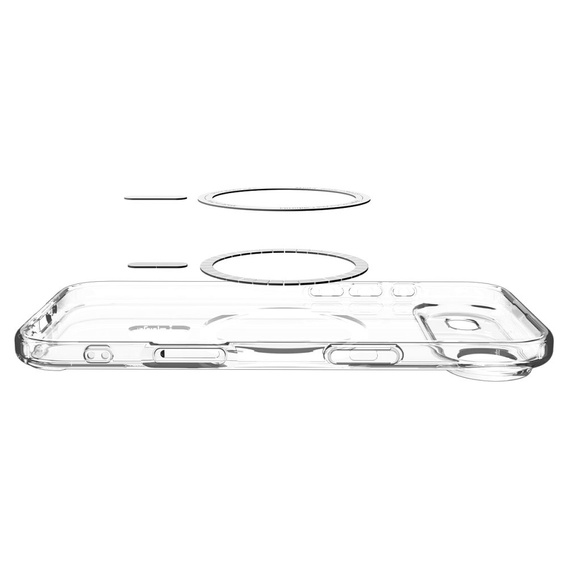 Etui Spigen Ultra Hybrid MagSafe do iPhone 17 Air, Clear/Graphite