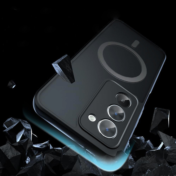 Etui Matt Case do Xiaomi Redmi 15 5G / 4G, do MagSafe, półprzezroczyste czarne