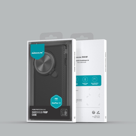 Etui do OnePlus 12 5G, pancerne Nillkin, CamShield Prop, do Magsafe, Czarne