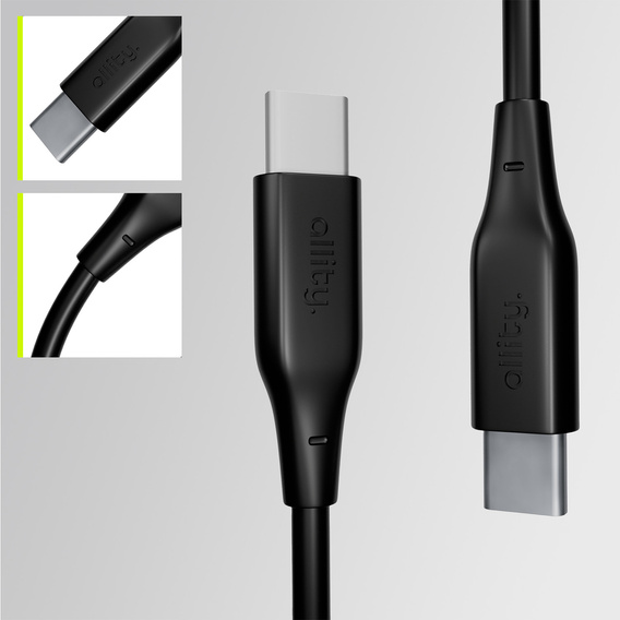 Przewód zasilający Allity USB-C 100W – 1 m - czarny