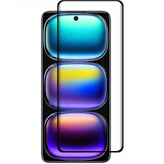 Szkło Hartowane 3D do Infinix Hot 50 4G, czarna ramka