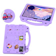 Etui do Lenovo Tab M11 / Huawei MatePad SE 11", Cute Patterns, z podstawką, fioletowe