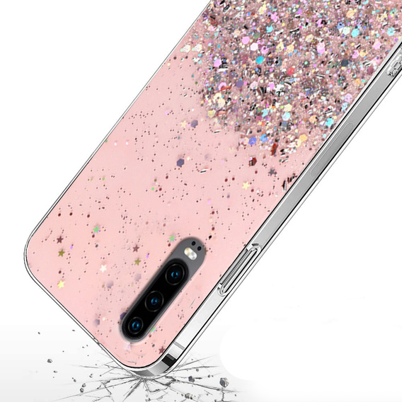 Etui do Huawei P30, Glittery, różowe