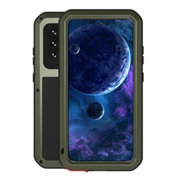 Etui Love Mei do Samsung Galaxy A52/A52s, pancerne ze szkłem, zielone