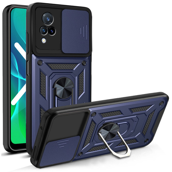 Etui pancerne do Vivo V21 5G, CamShield Slide, granatowe
