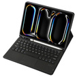 Etui z klawiaturą do iPad Pro 11" 2024 (5 gen.), Leather Pen Slot TouchPad, czarne
