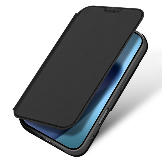 Etui Dux Ducis do iPhone 17, Skin Pro, z klapką, z miejscem na kartę,  czarne
