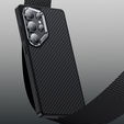 Etui BENKS Kevlar Armor PRO do Samsung Galaxy S25, Carbon Fiber 600D A043, do MagSafe, czarne