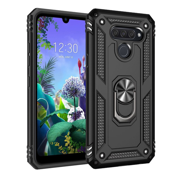 Etui pancerne do LG K50 / Q60, Nox Case Ring, czarne