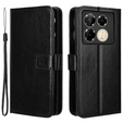 Etui z klapką do Infinix Note 40 Pro Plus, Crazy Horse Wallet, czarne