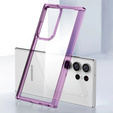 Etui do Samsung Galaxy S23 Ultra, Fusion Hybrid, przezroczyste / fioletowe